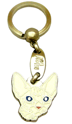 ДЕВОН-РЕКС БЕЛЫЙ - pet ID tag, dog ID tags, pet tags, personalized pet tags MjavHov - engraved pet tags online